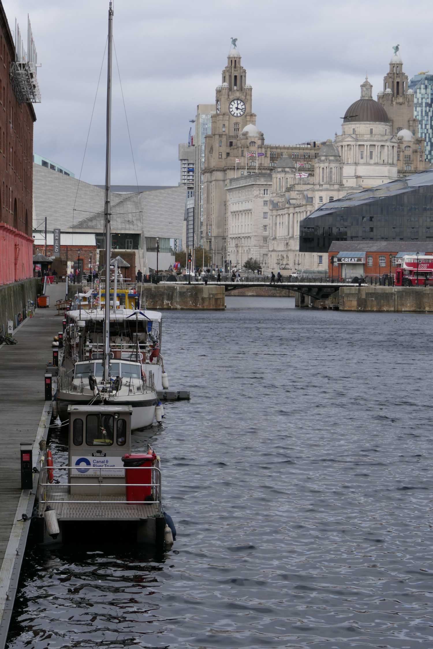 The Liver building Liverpool, taken from the Albert Dock