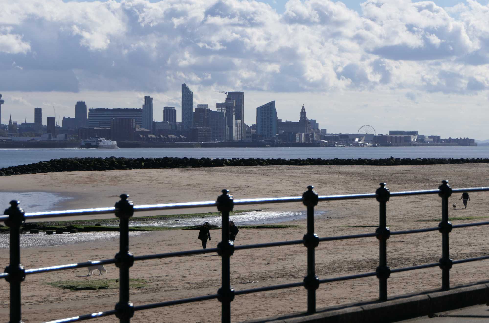 The Isle of Man Ferry with Liverpool in the background