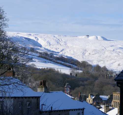 Photo of Marsden and the hills from Carrs Road