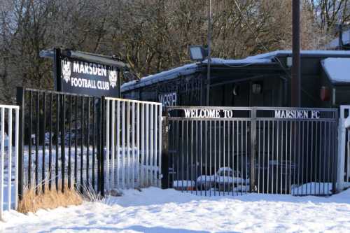 Marsden foorball club snow bound