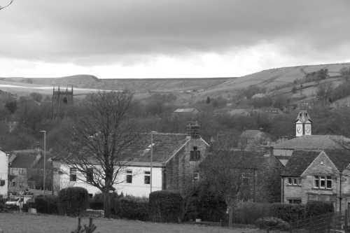 View over Marsden towards the Pennines, taken on 30/01/2025.