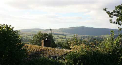 View over Bishops Castle from cottage we stayed in