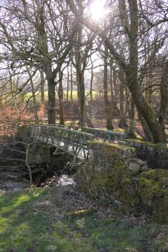 Footbridge accross the river colne.