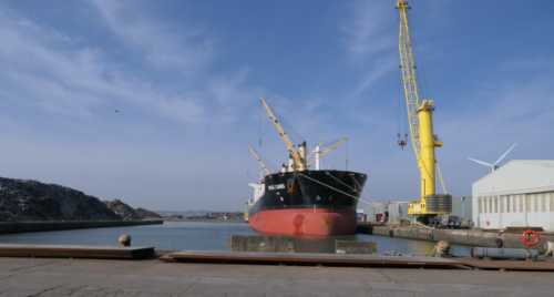 Ship in north liverpool dock.