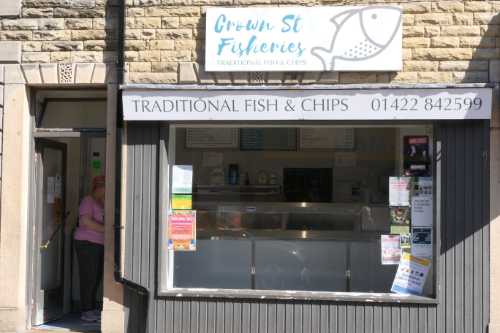 Chip shop in crown street hebden bridge.