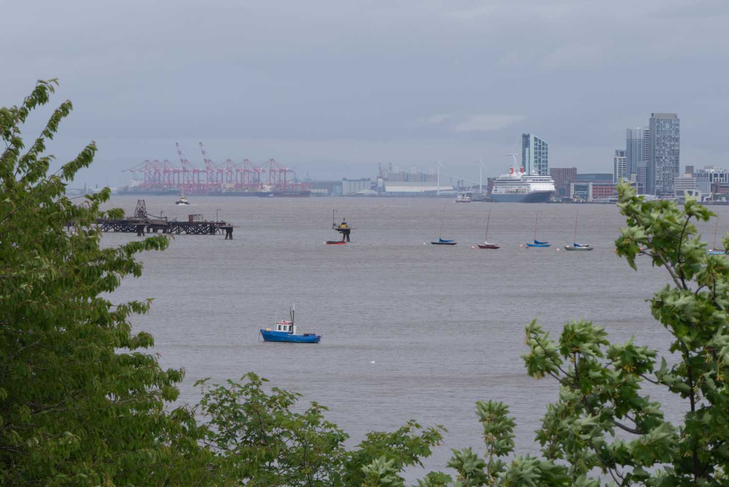 Liverpool from the Shorefields Nature Park.