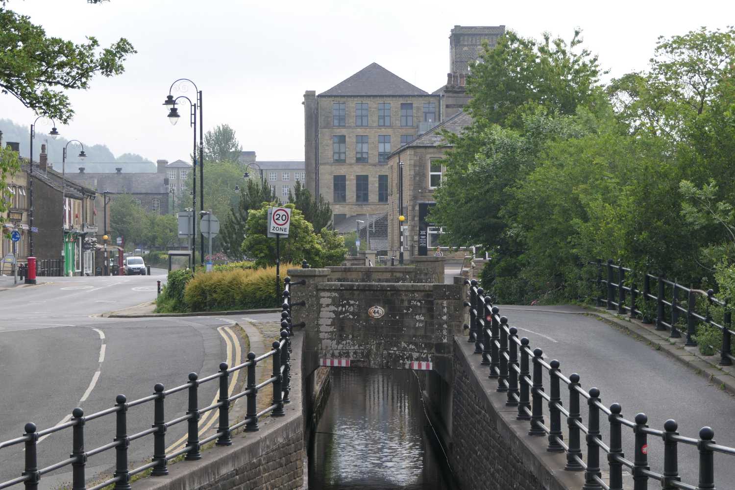The centre of Slaithwaite.