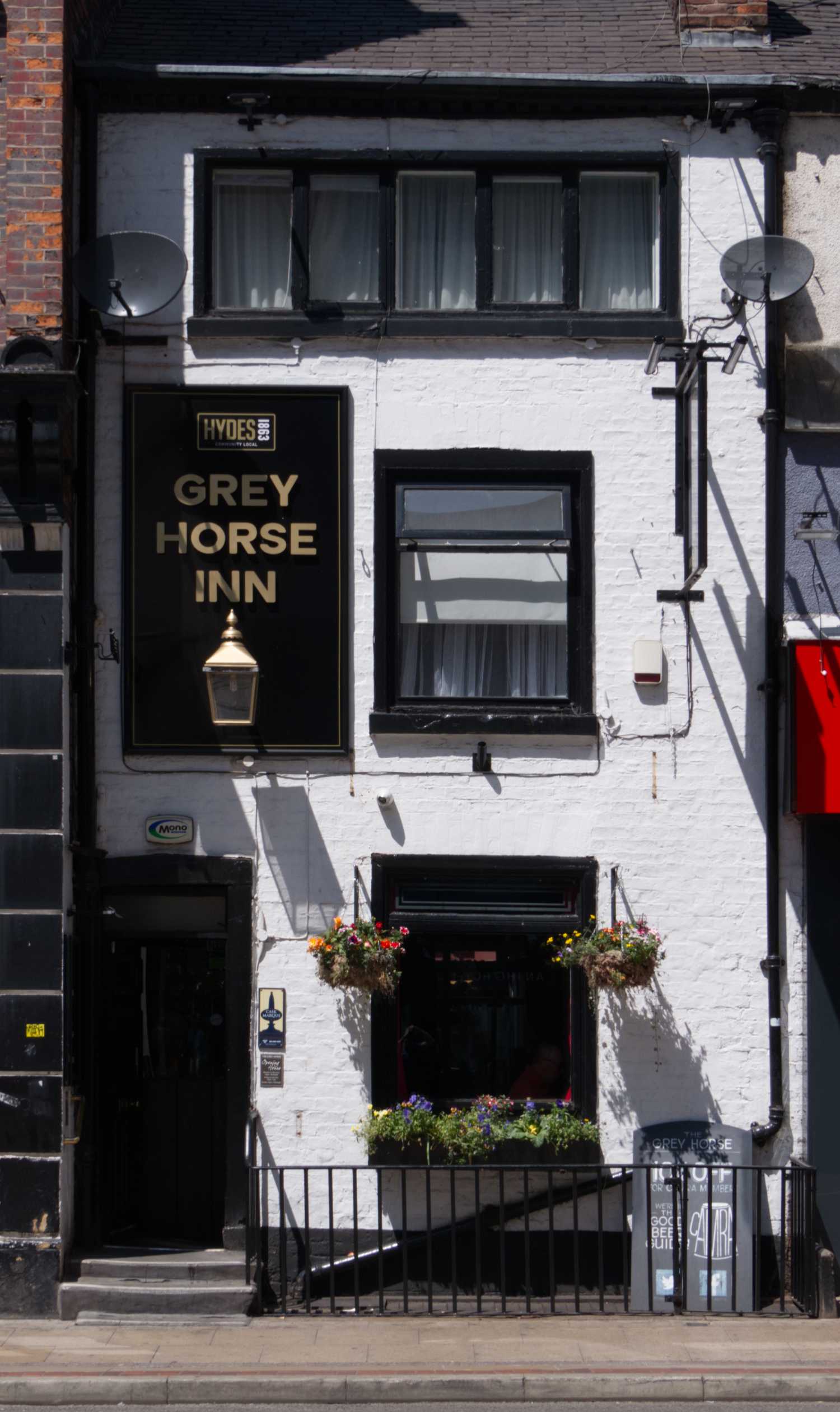 The Grey Horse pub in Central Manchester, a Hydes Brewery pub