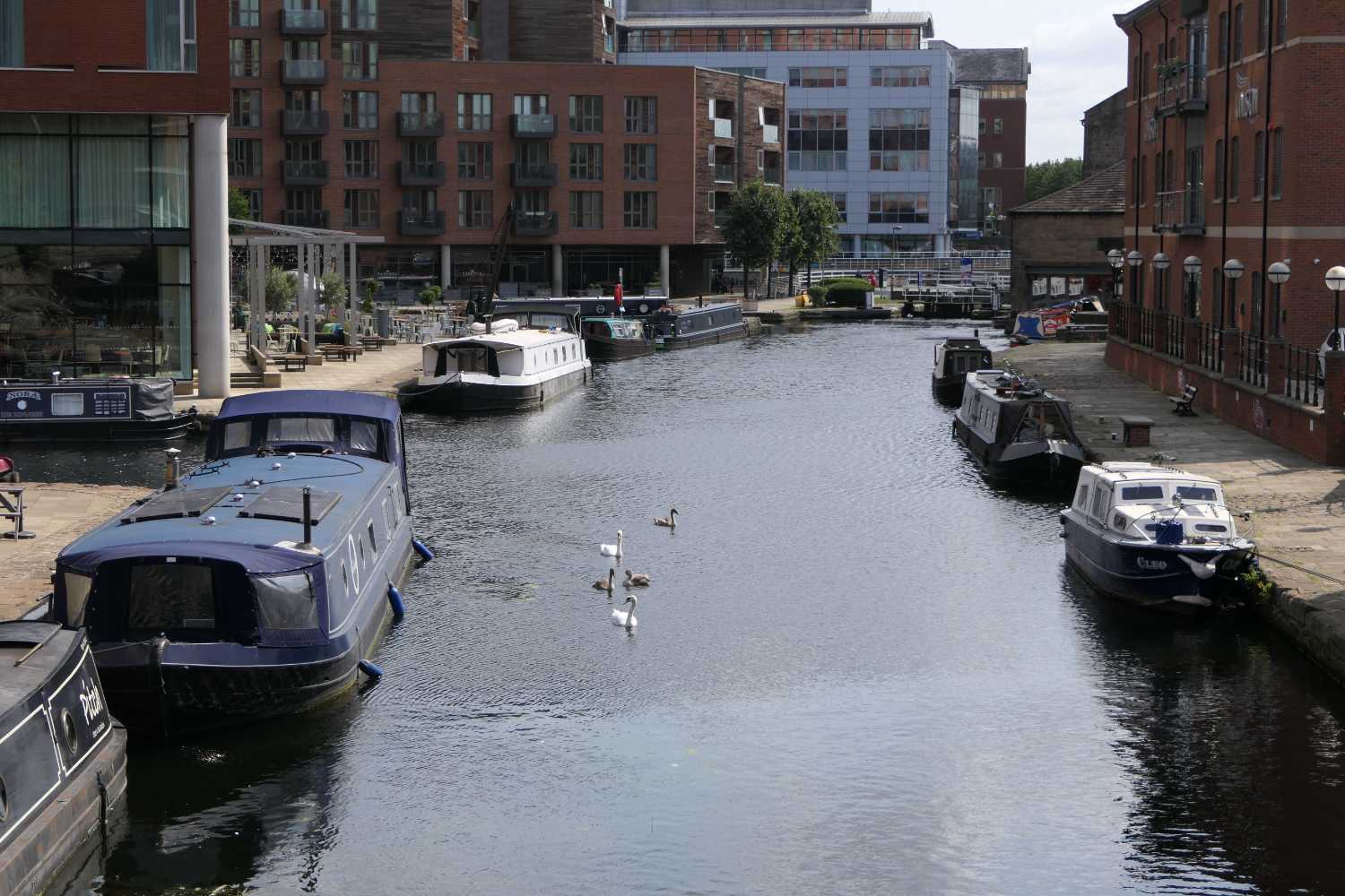 Canal boats on the Leeds Liverpool canal