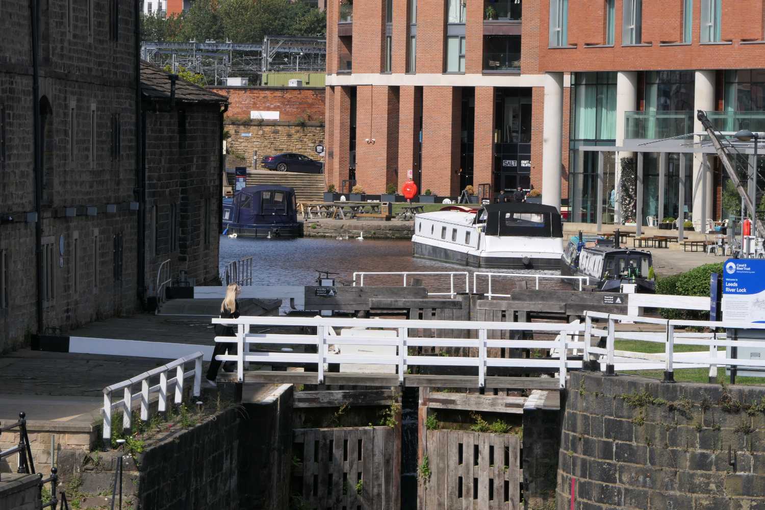 Locck giving access to the Leeds Liverpool Canal in Leeds