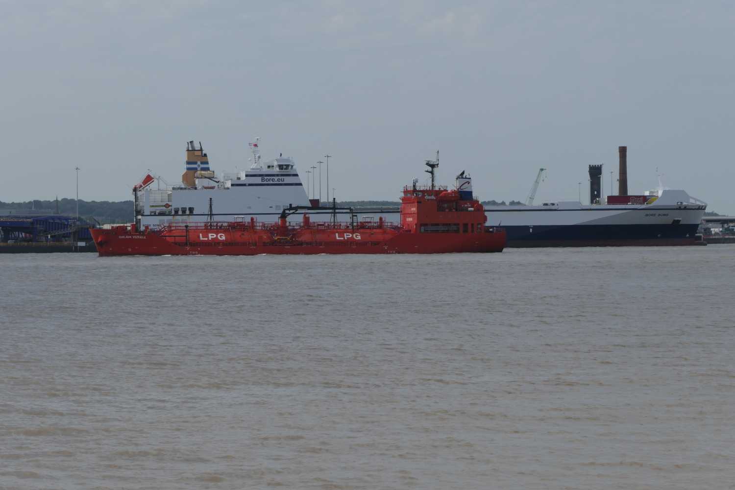 Two ships on the river Mersey