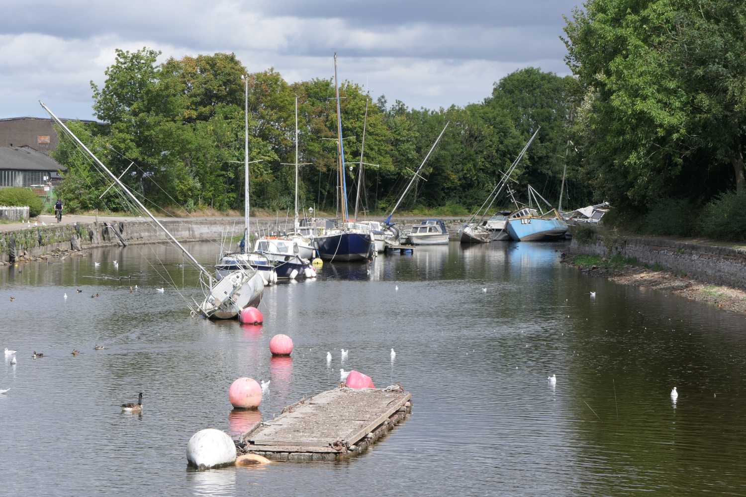 Boats on the Sankey canal