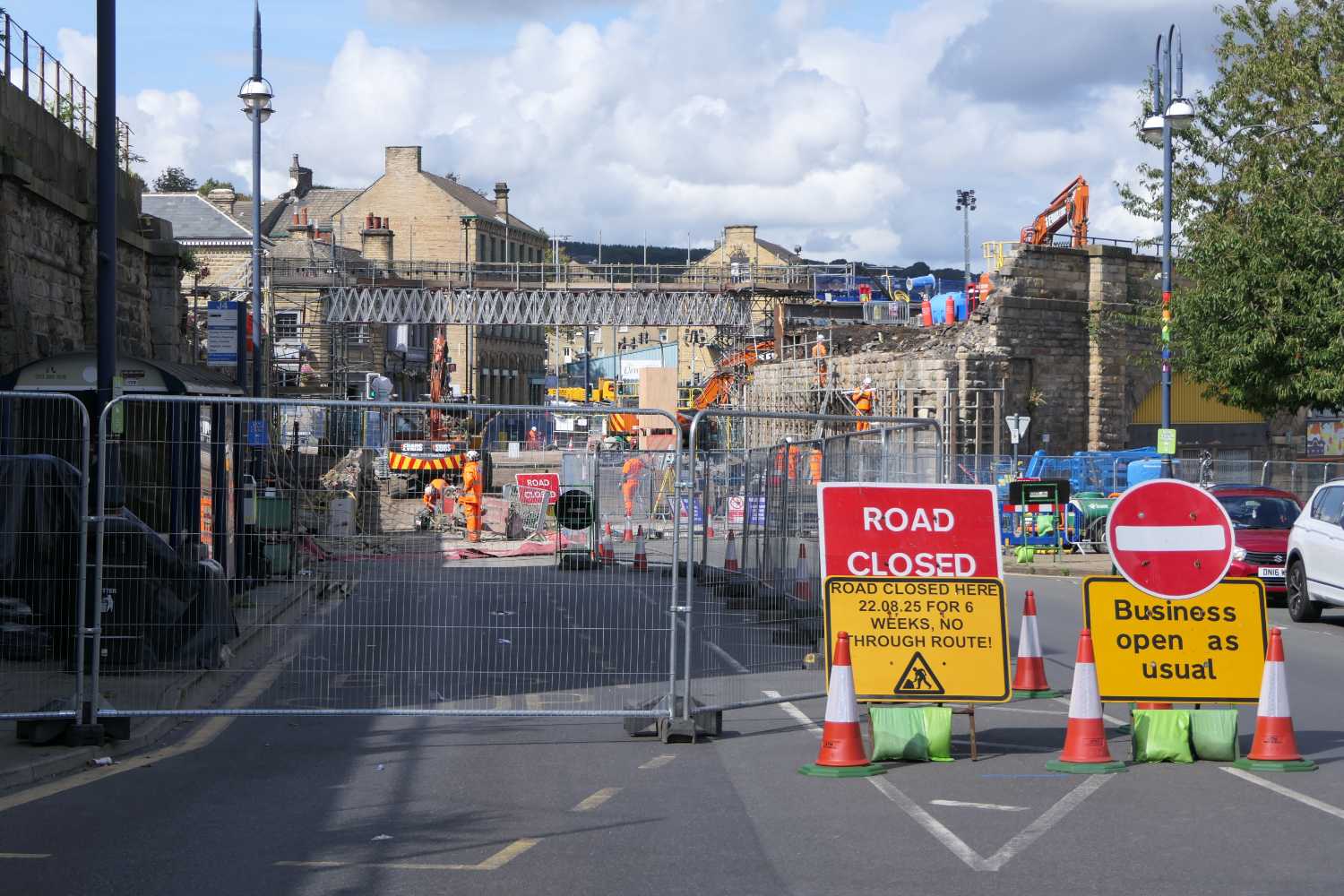 John William Street without the railway bridge, six