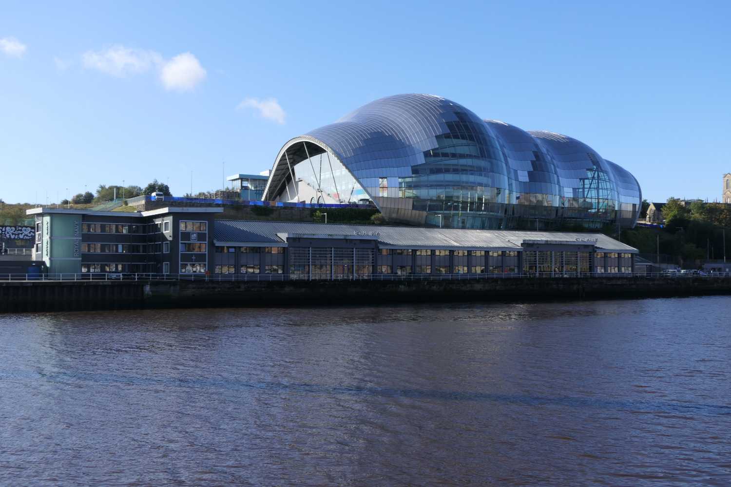 The glasshouse on the banks of the Tyne in Gateshead