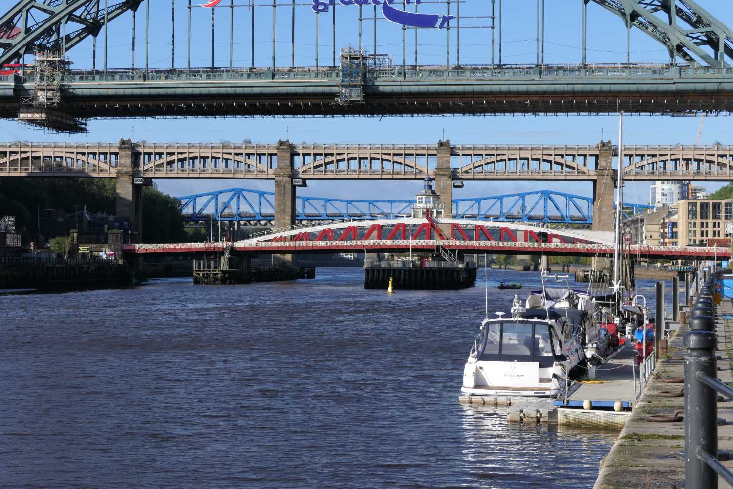 Newcastle boats and bridges