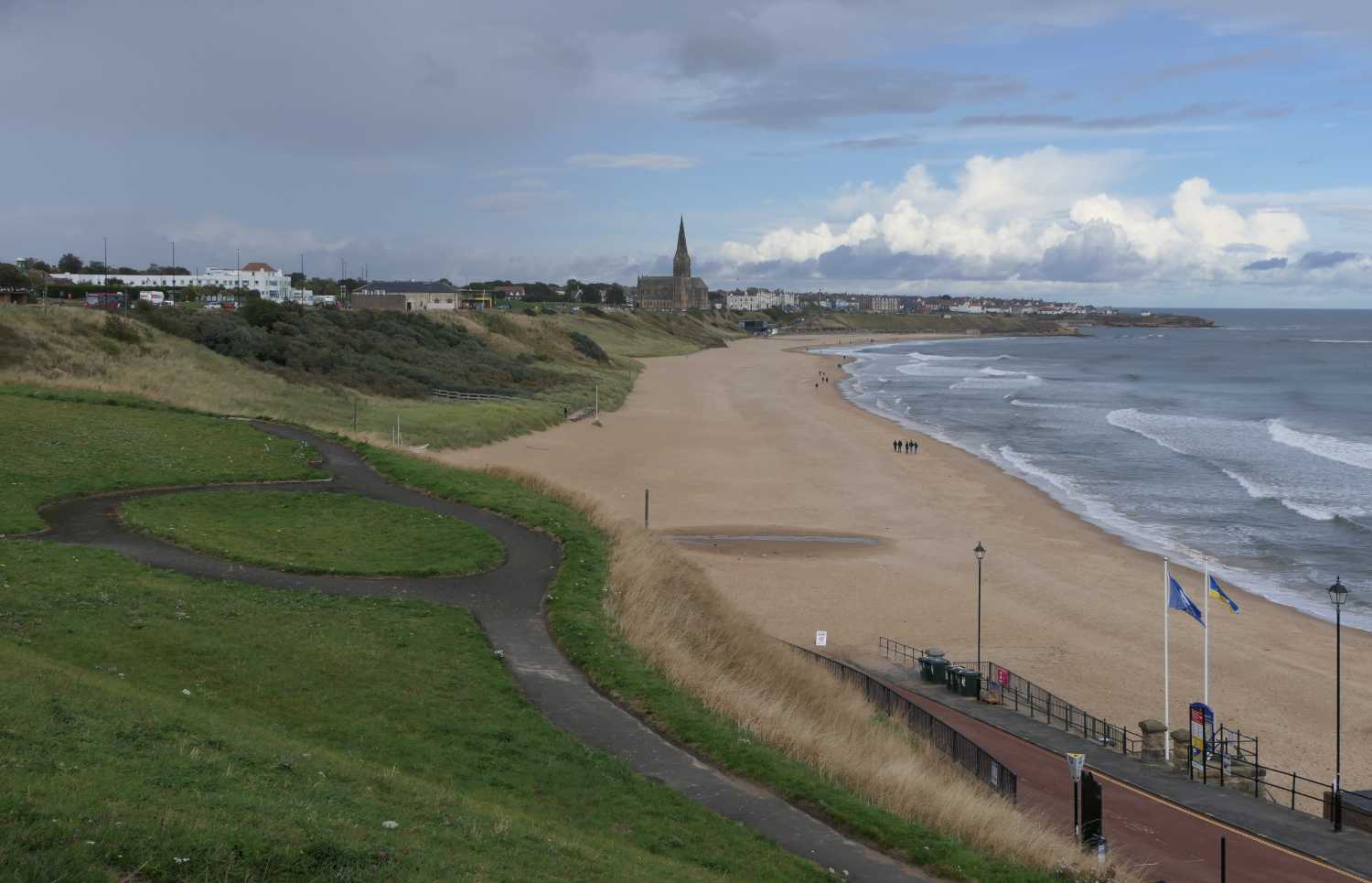 Tynmouth bay looking towards Cullercoats, two