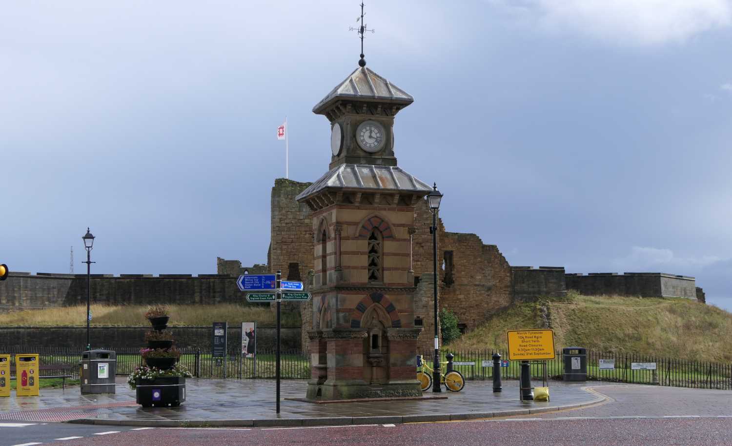 Clock tower and castle