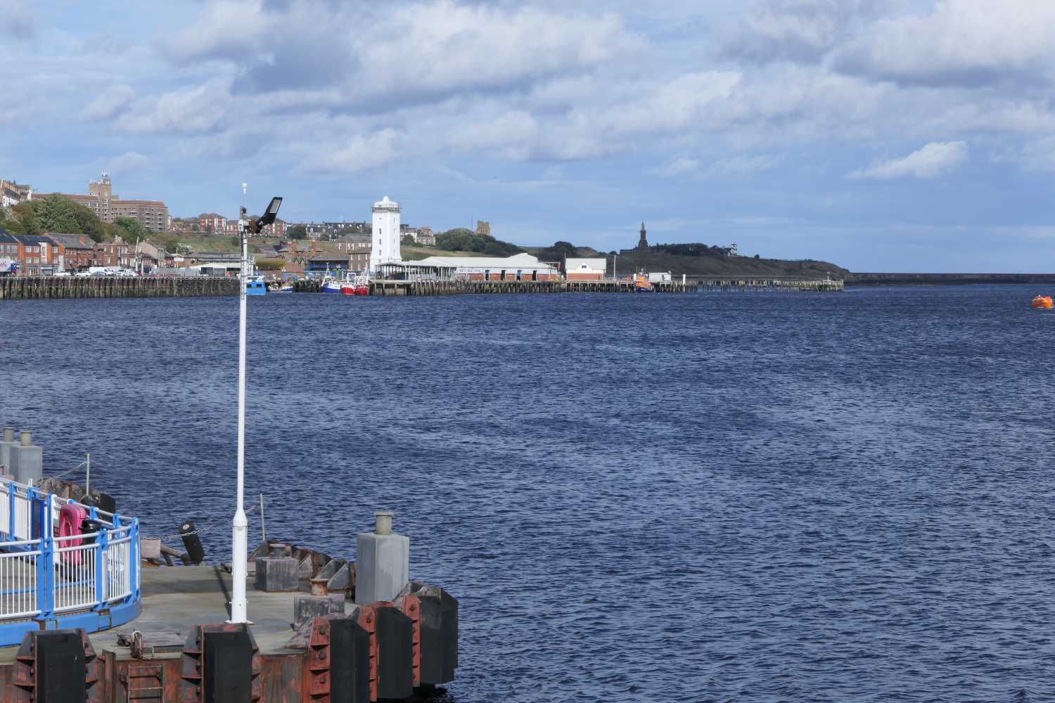The north bank of the River Tyne looking out to sea.