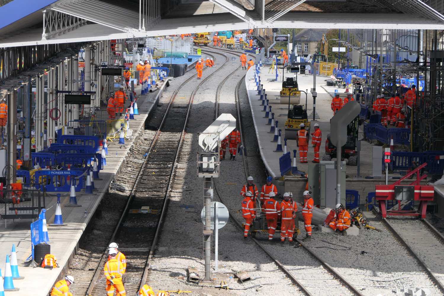 Huddersfield station platforms one and two, two