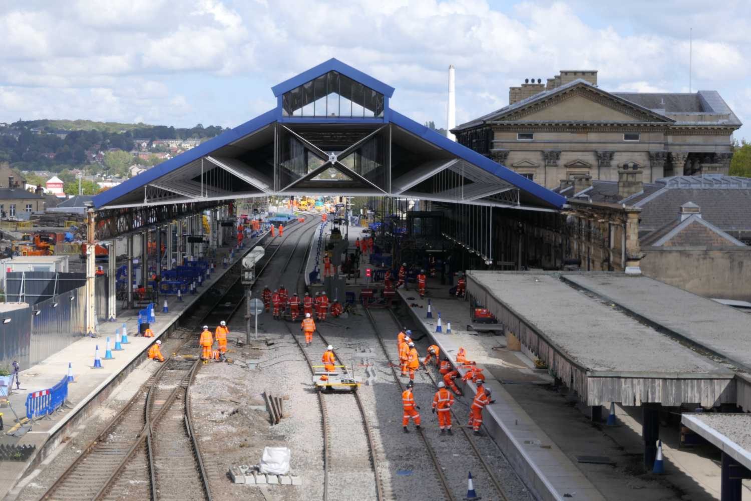 Huddersfield station platforms one and two, three