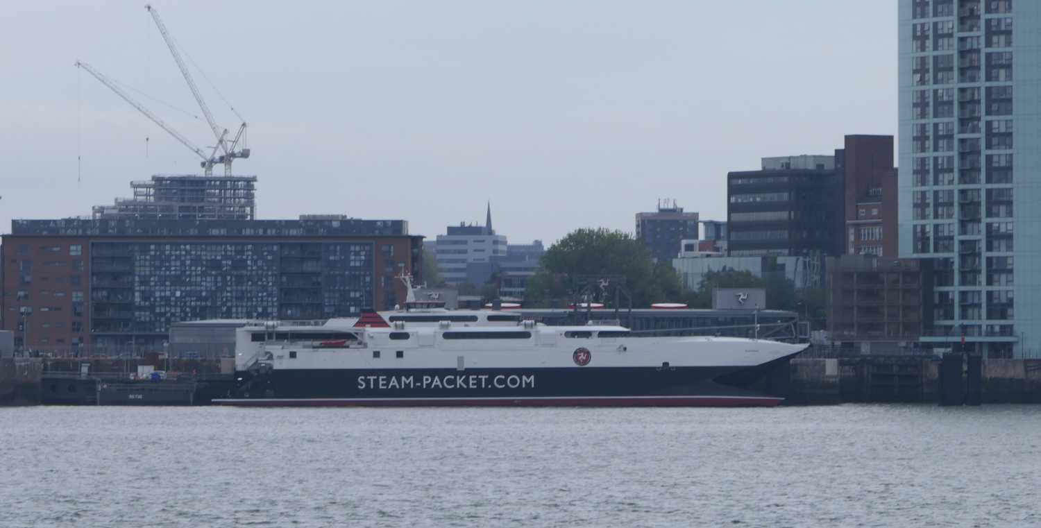 Isle of Man Ferry berthed in Liverpool.