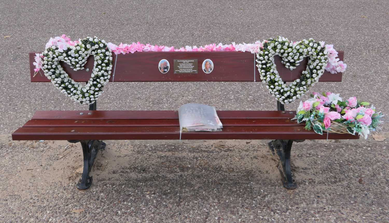 Memorial bench.