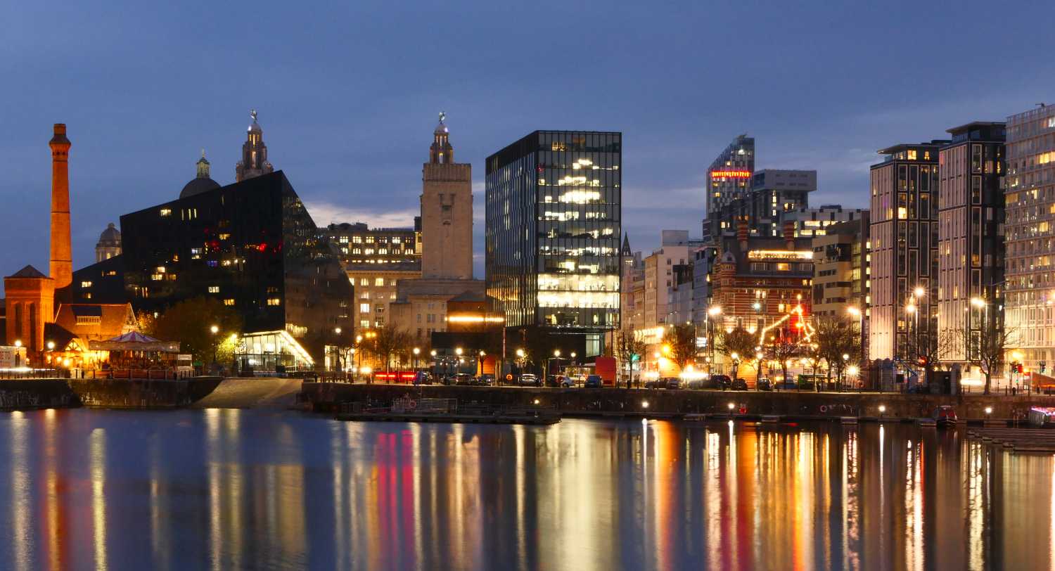 View of the Pier Head accross the Salthouse dock, two
