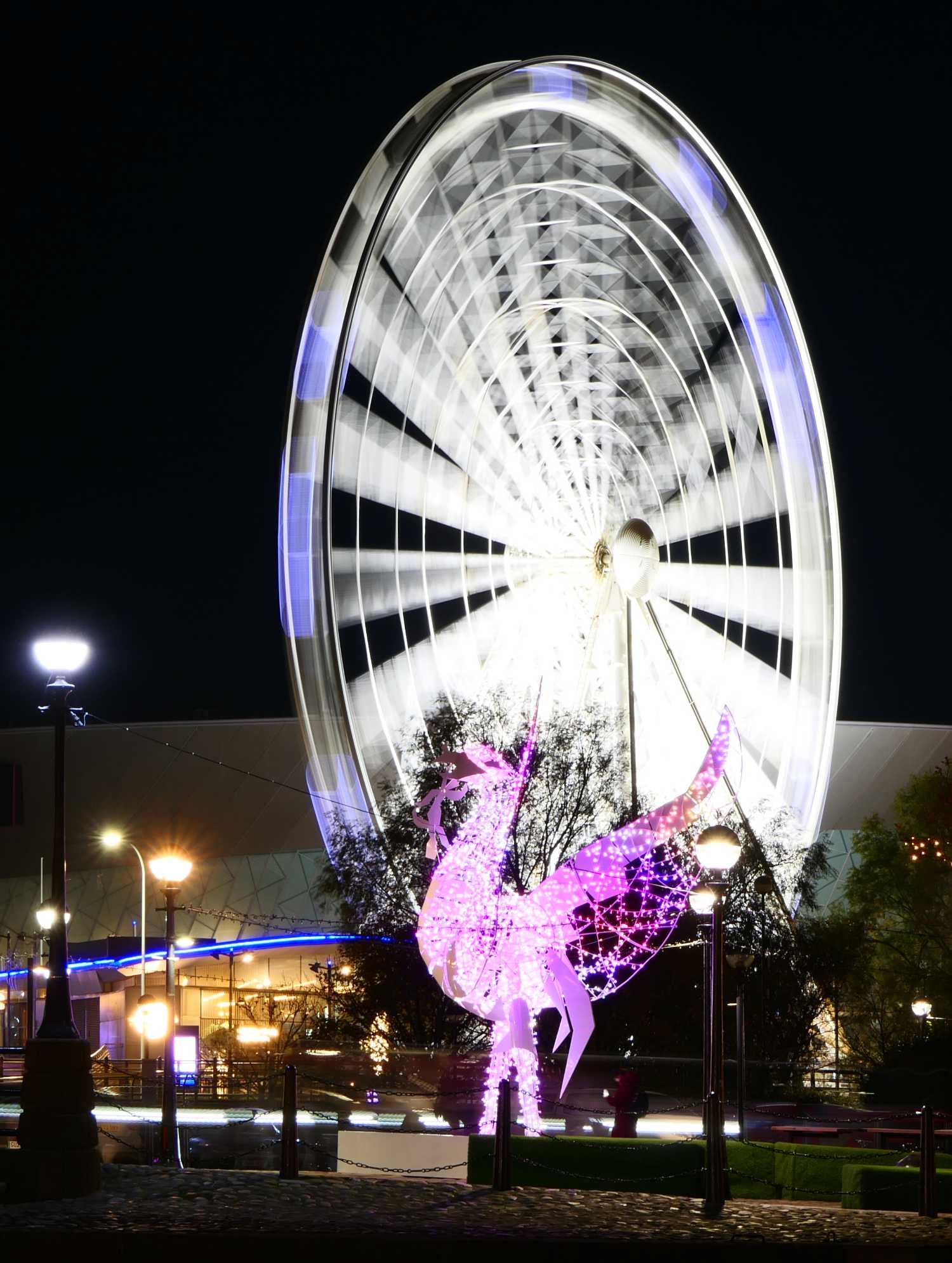 Long exposure of the Wheel of Liverpool