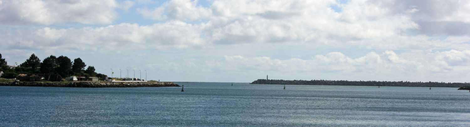 view along river towards the sea