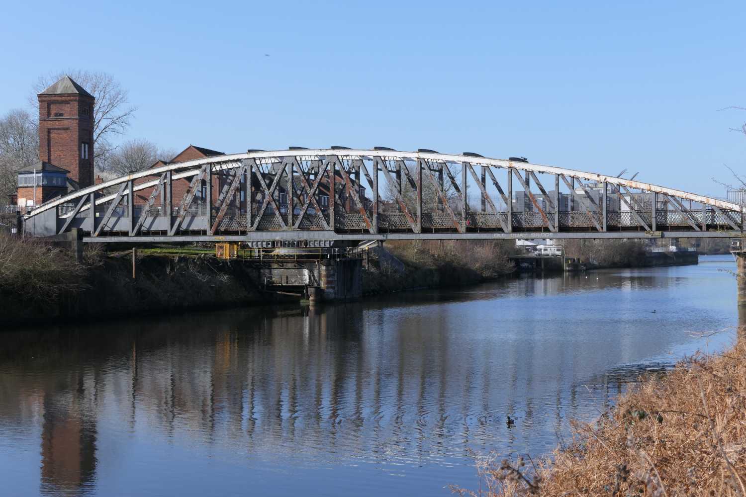 Old quay bridge along the ship canal