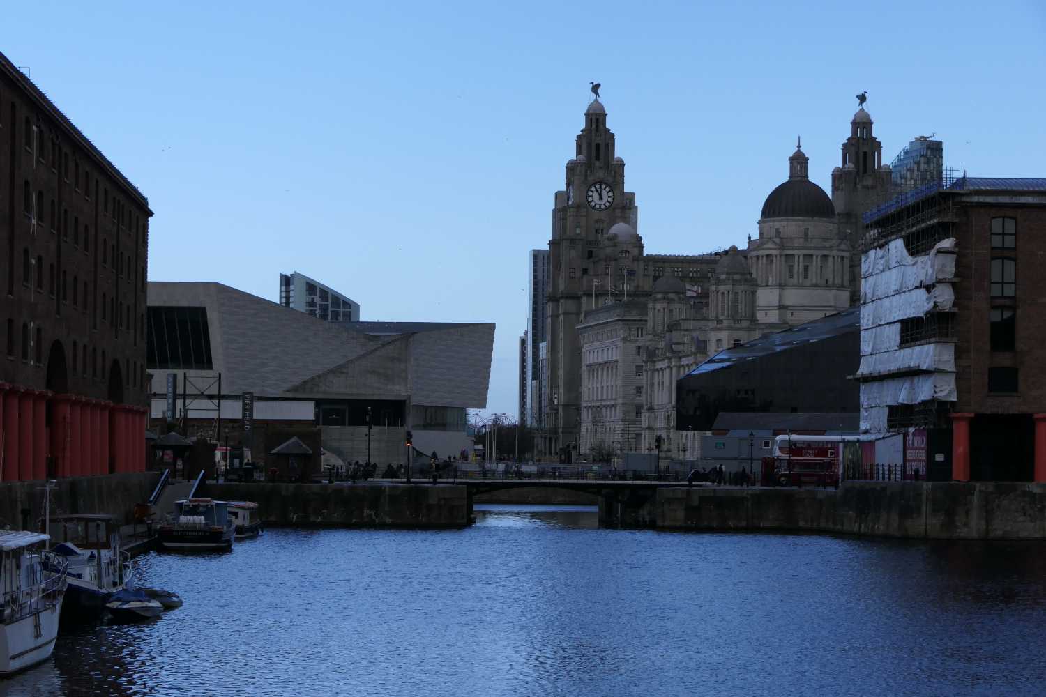 Inside the Albert Dock, four