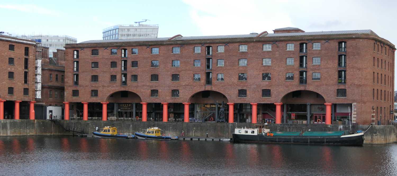 Inside the Albert Dock, six