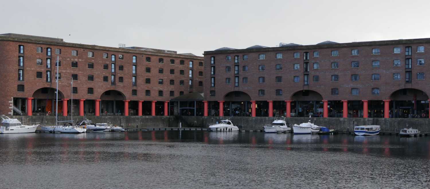Inside the Albert Dock, nine