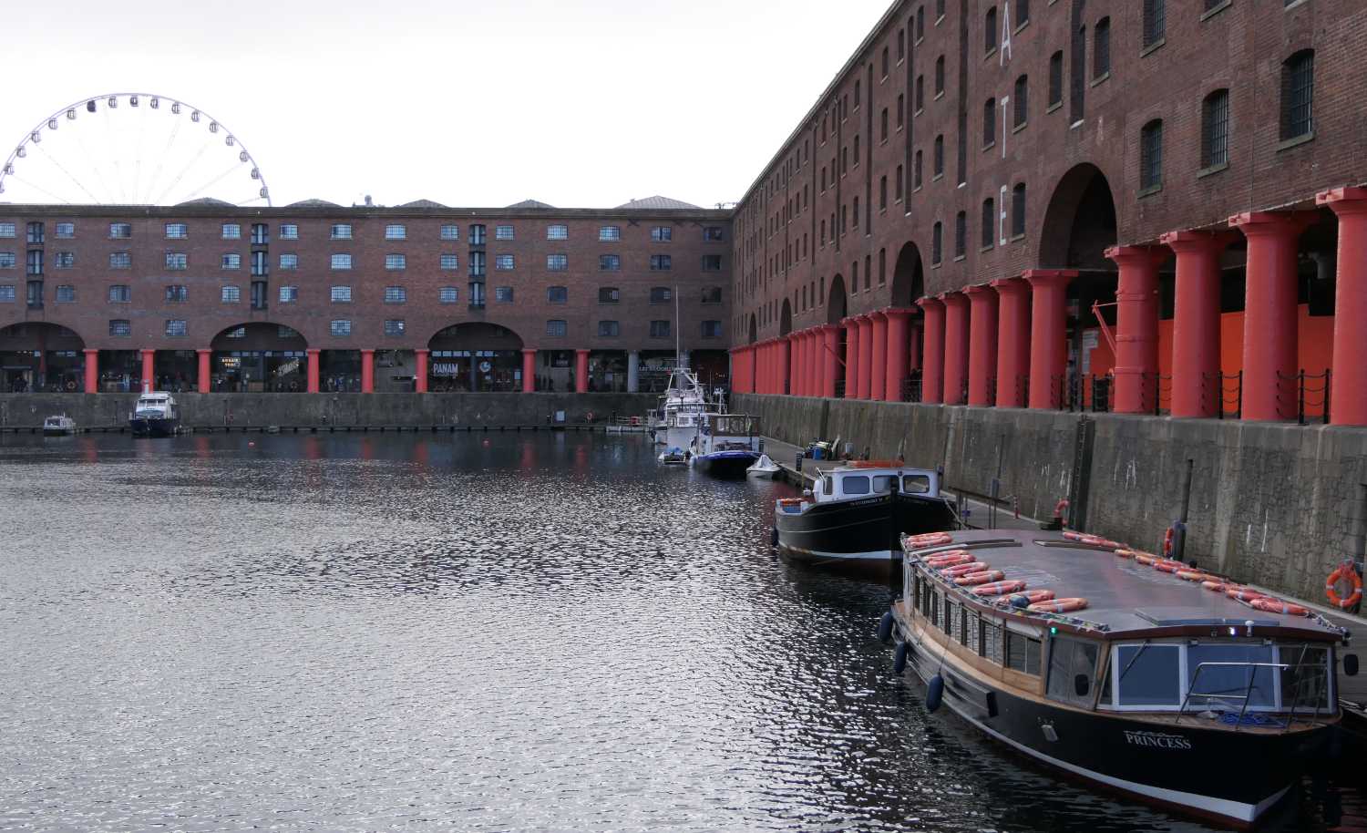 Inside the Albert Dock, ten