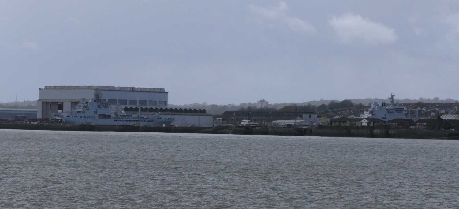 Two warships at Cammel Lairds