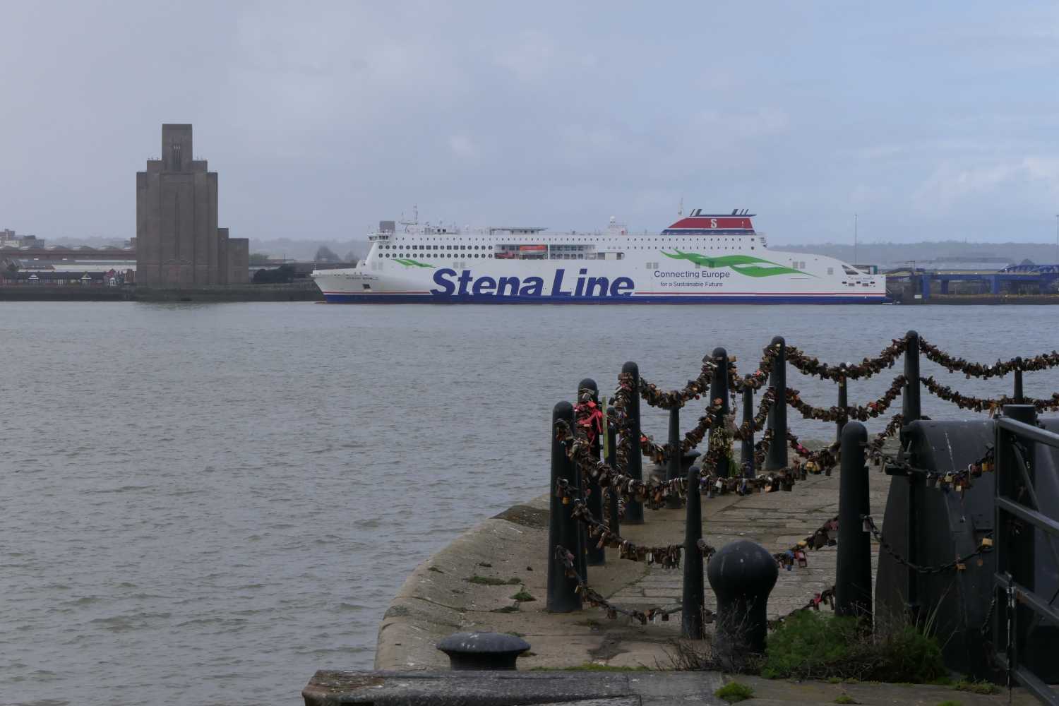 Stenna line ship birthed and ready to go, two