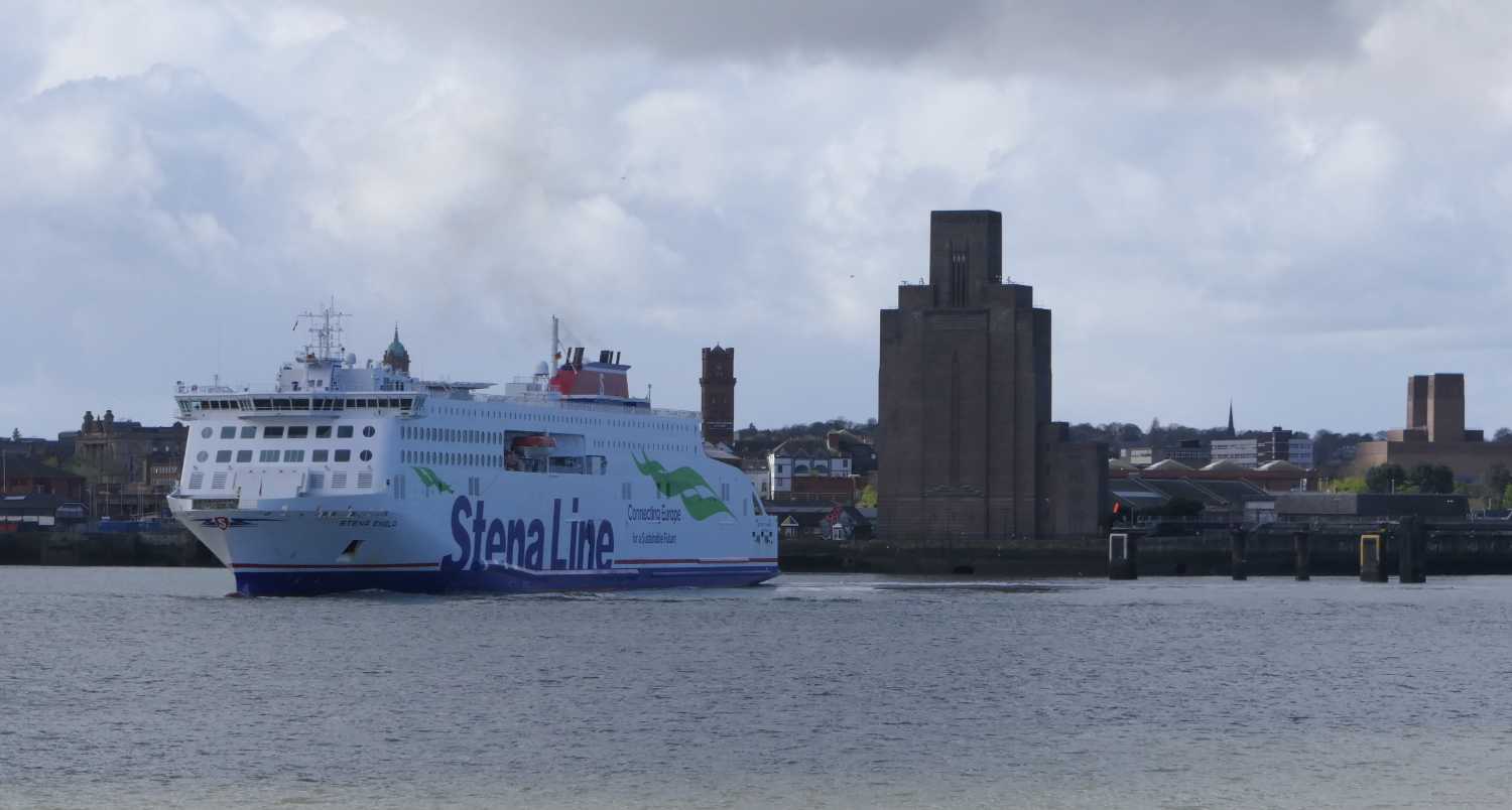 Stennal line ship departing Birkenhead