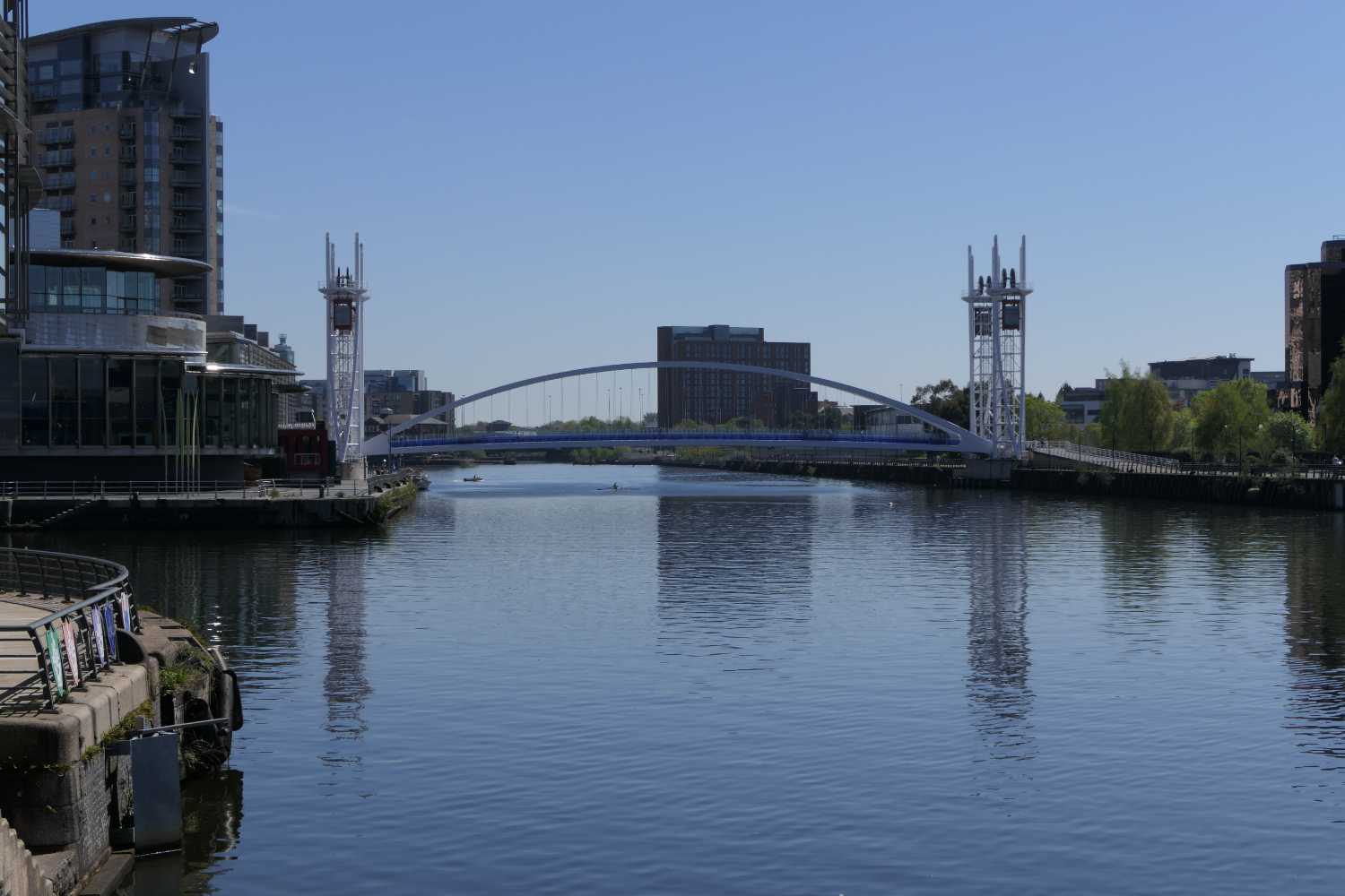 Salford Quays lifting bridge, two