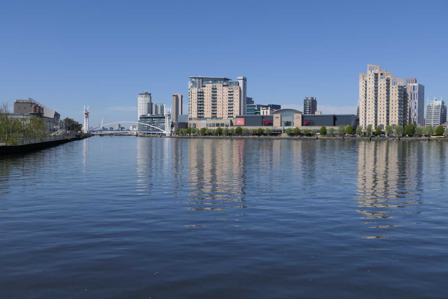 Ship canal looking towards the lifting bridge