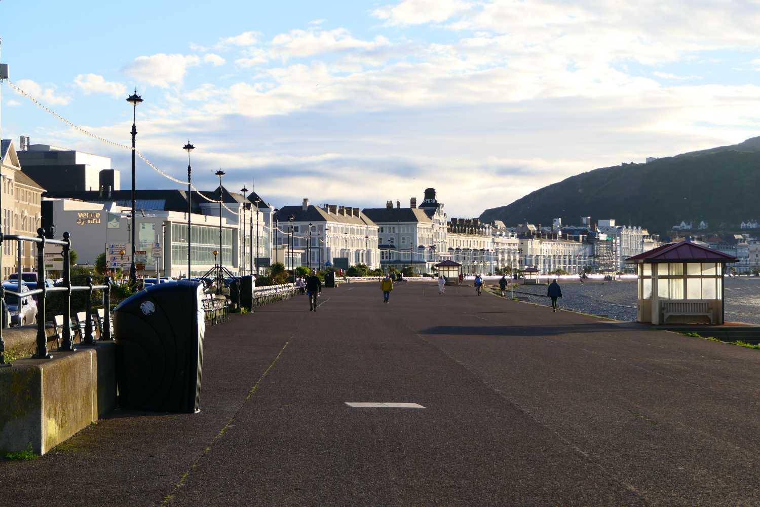 Llandudno seafront at sunset