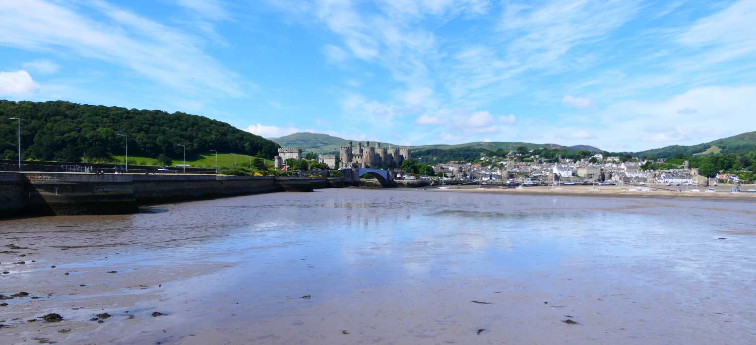 Conwy river front, two