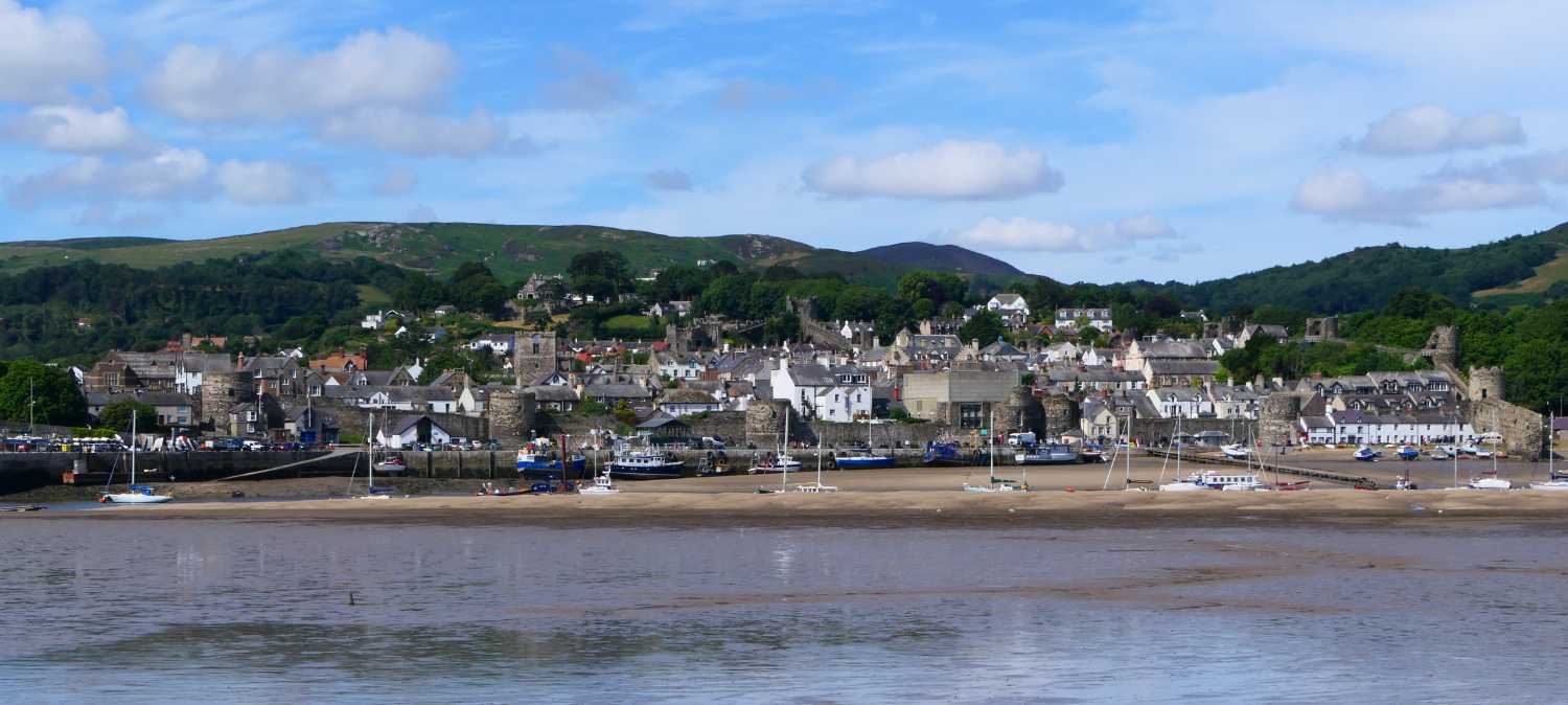 Conwy river front, one