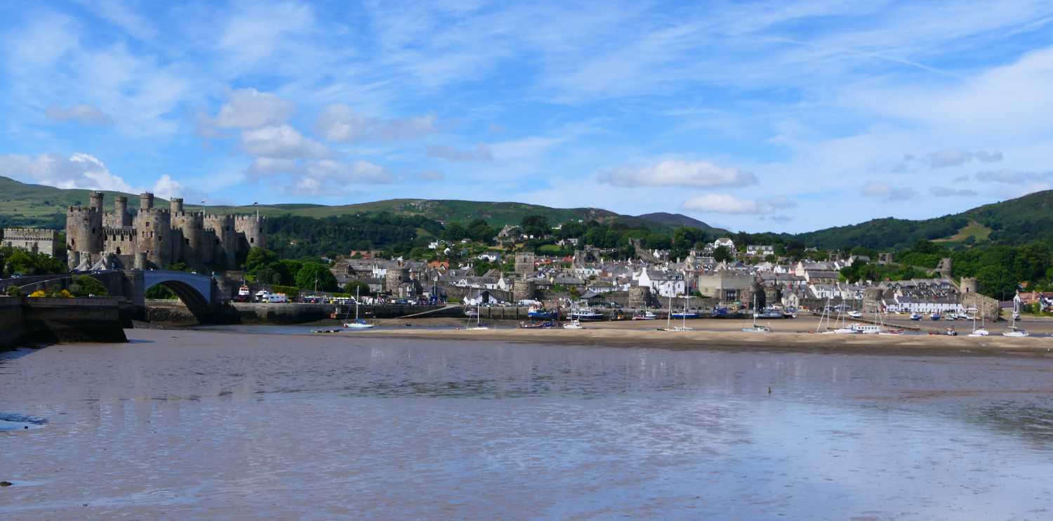 Conwy river front, three