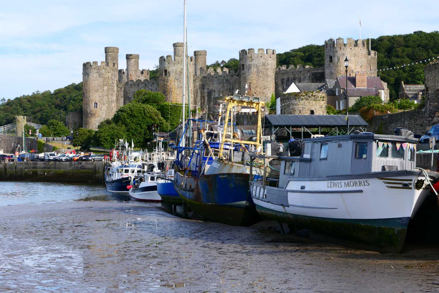 Fishing boats and the castle