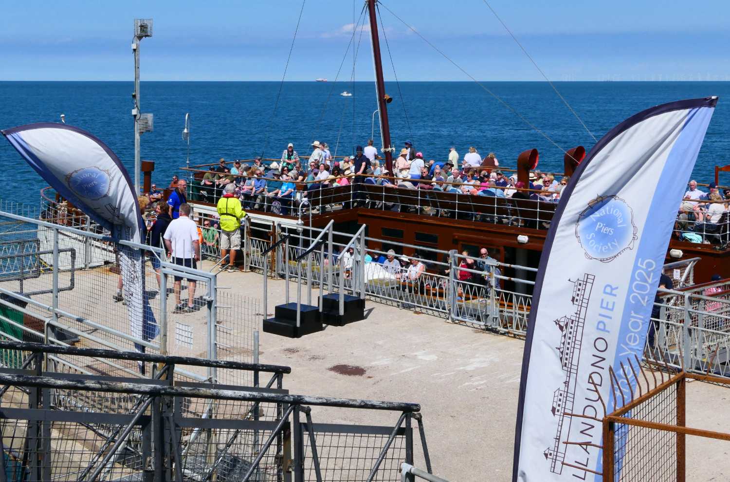 Stern of the Waverley berthed at the pier