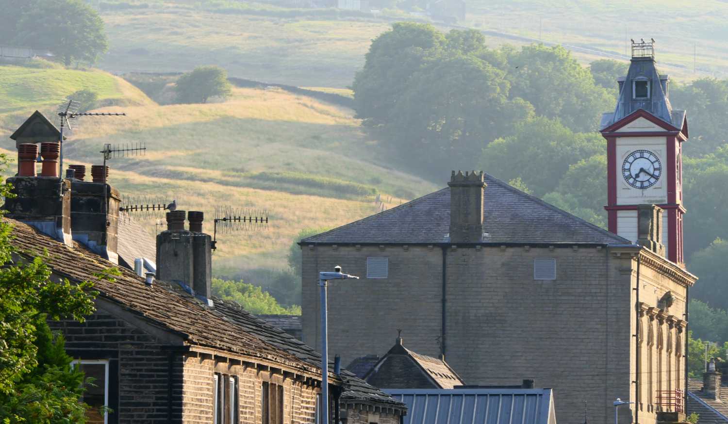 Marsden mechanics clock in the evening.