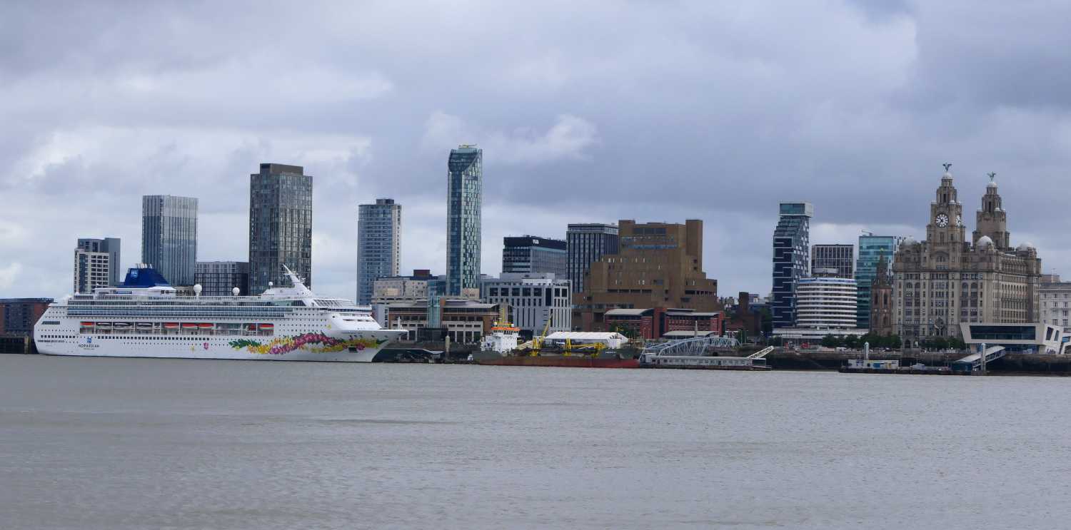 Cruise liner at the Pier Head