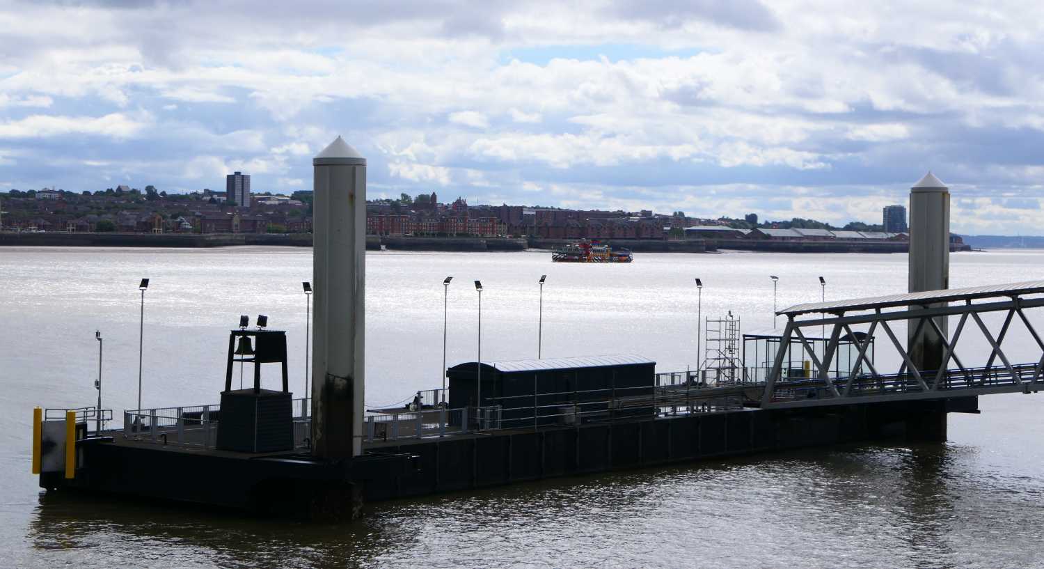 Woodside landing stage and the Mersey Ferry Snowdrow